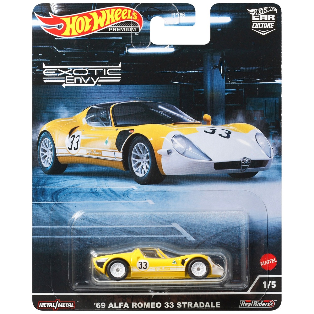 Hot Wheels Premium Car Culture '69 Alfa Romeo 33 Stradale Fahrzeug