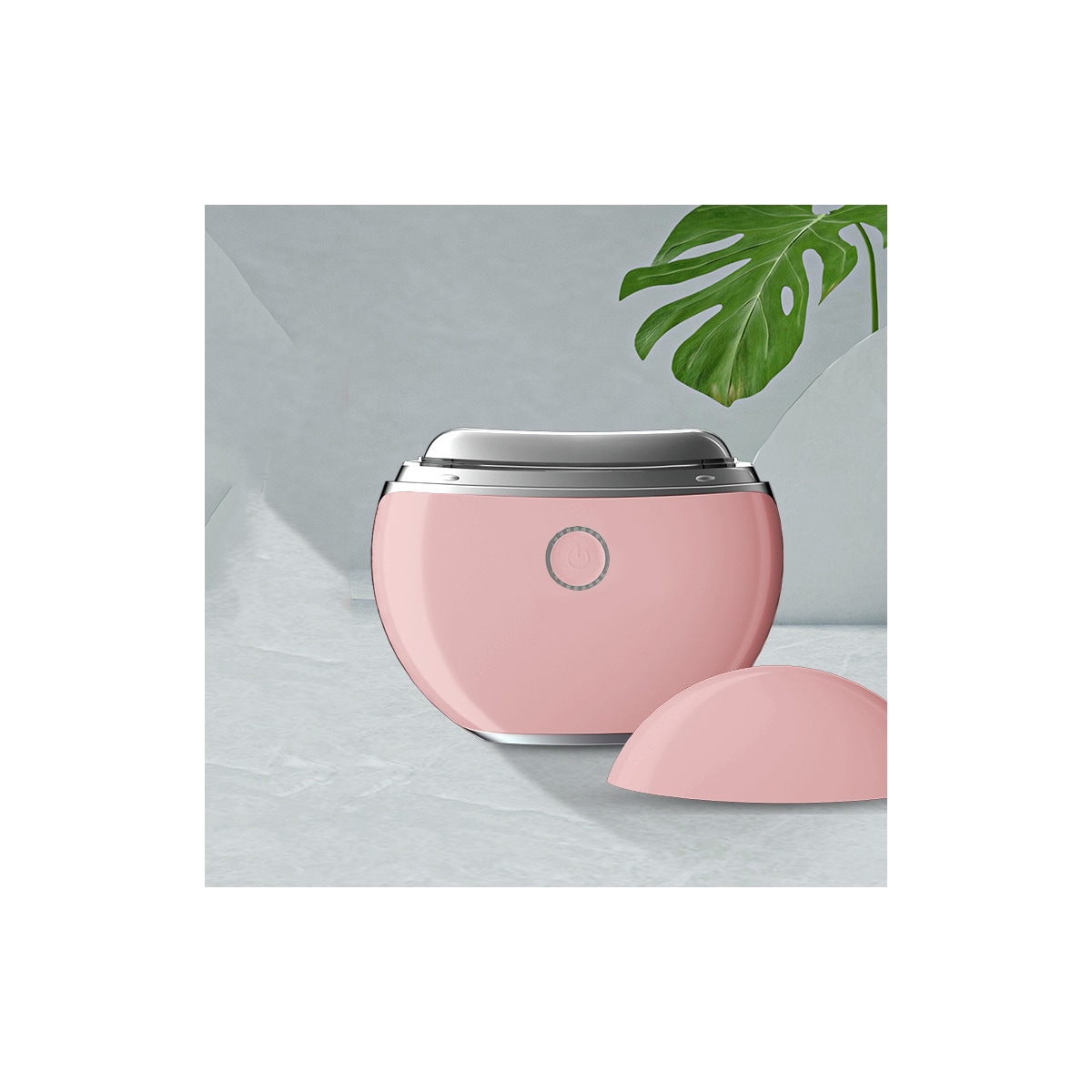 Gua Sha elektrisk ansikts- og kroppsmassasjeapparat EMS mikrostrøm 4 gir Rosa