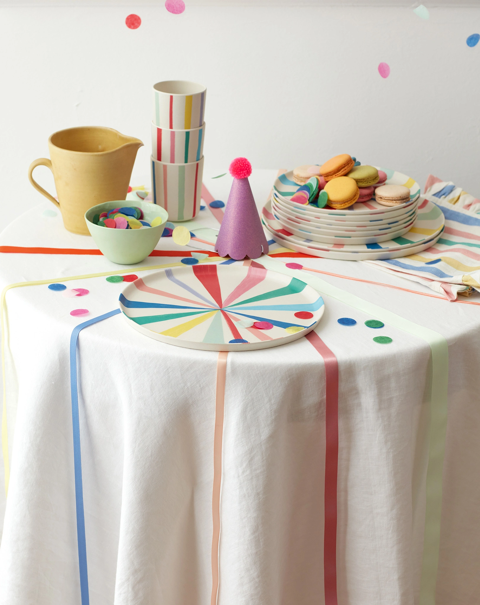 Party-Verkleidung PARTY HATS mit Glitzer 8-teilig in bunt