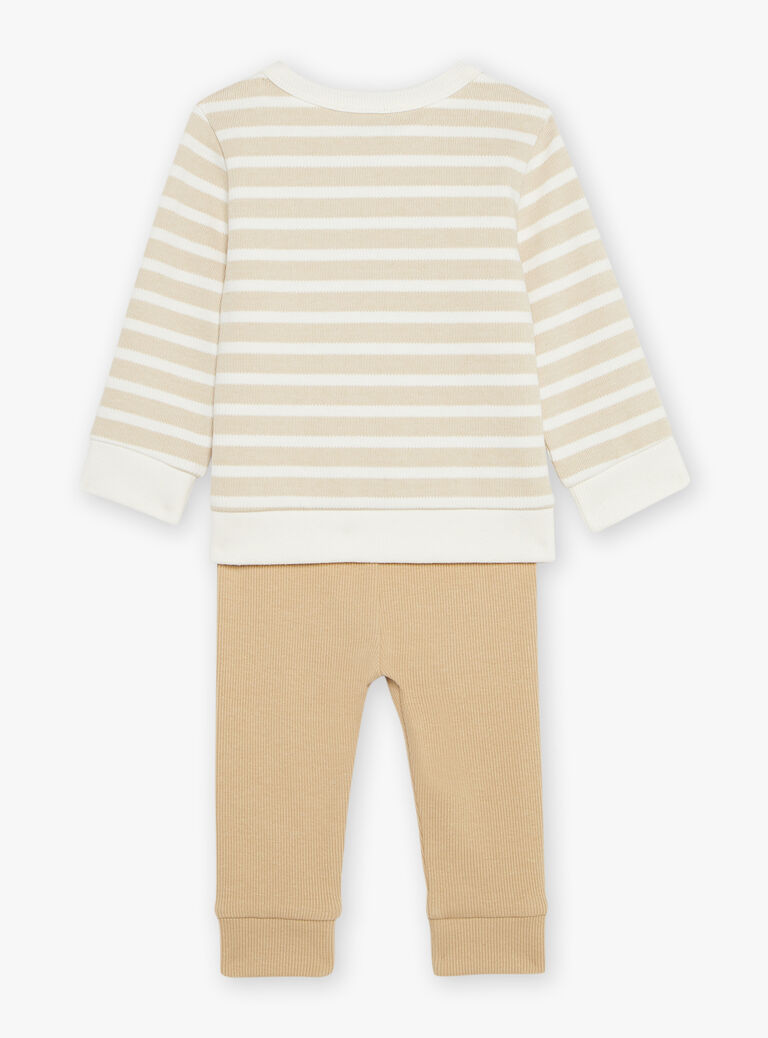 Ensemble sweat et legging beige clair