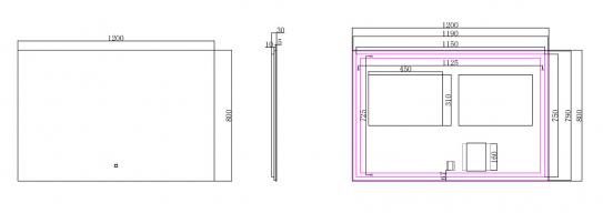 Mueller Sunshine spiegel met LED 120x80cm