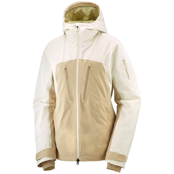 Veste de ski SALOMON BRILLIANT JACKET W SAFARI/VANILLA ICE