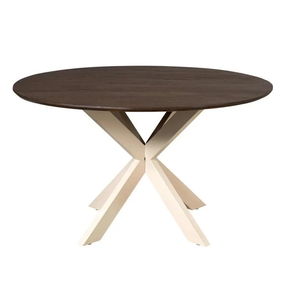 Eettafel Deens Ovaal Bruin/Zand - 150x150x76cm - Madison