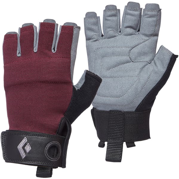 Gants via ferrata BLACK DIAMOND W'S CRAG HALF-FINGER GLOVES BORDEAUX