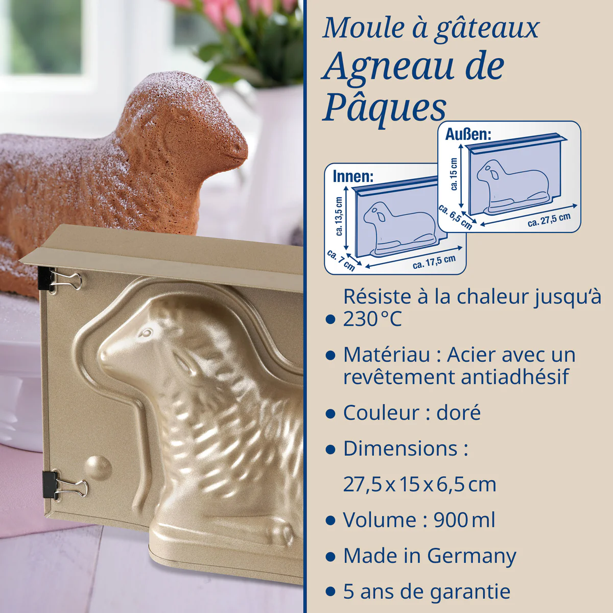 Moule à gâteaux agneau pascal Dr Oetker Dr. Oetker