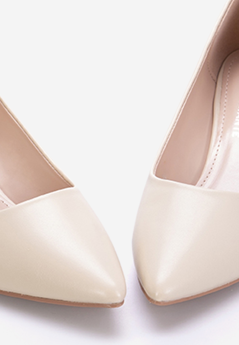 Chaussures à talon fin beige Modena