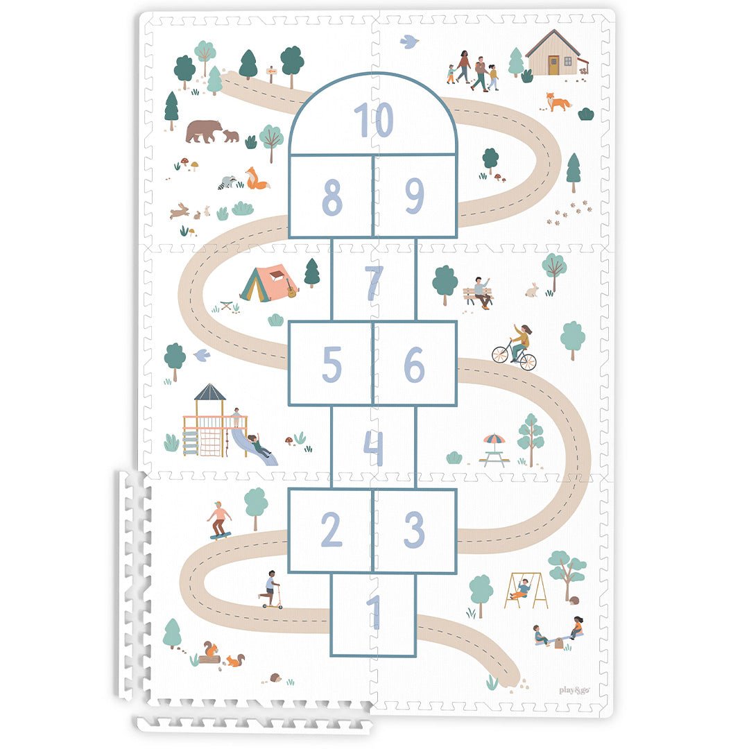 play&go 3-in-1 foam speelmat tiloo - hopscotch - 120x180 cm