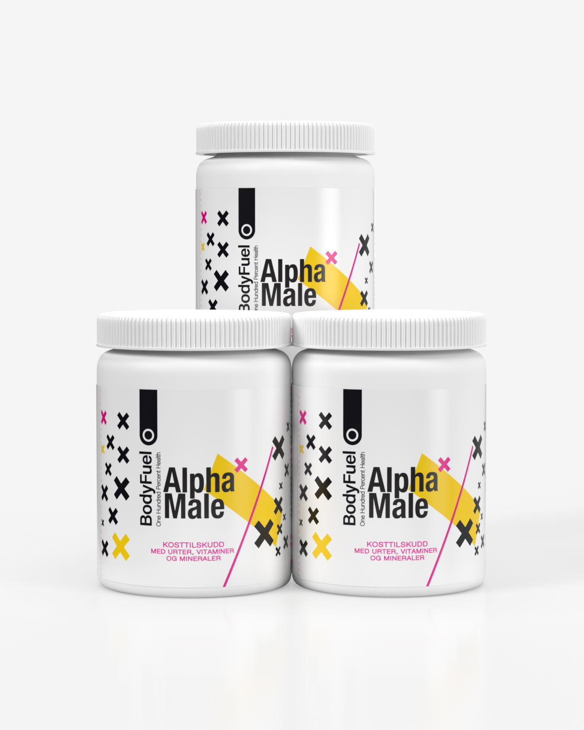 BodyFuel Alpha Male - Tilskudd for økt hormonnivå - TREPAKNING!