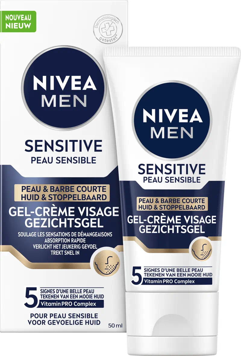 GEL-CRÈME VISAGE PEAU SENSIBLE & BARBE COURTE