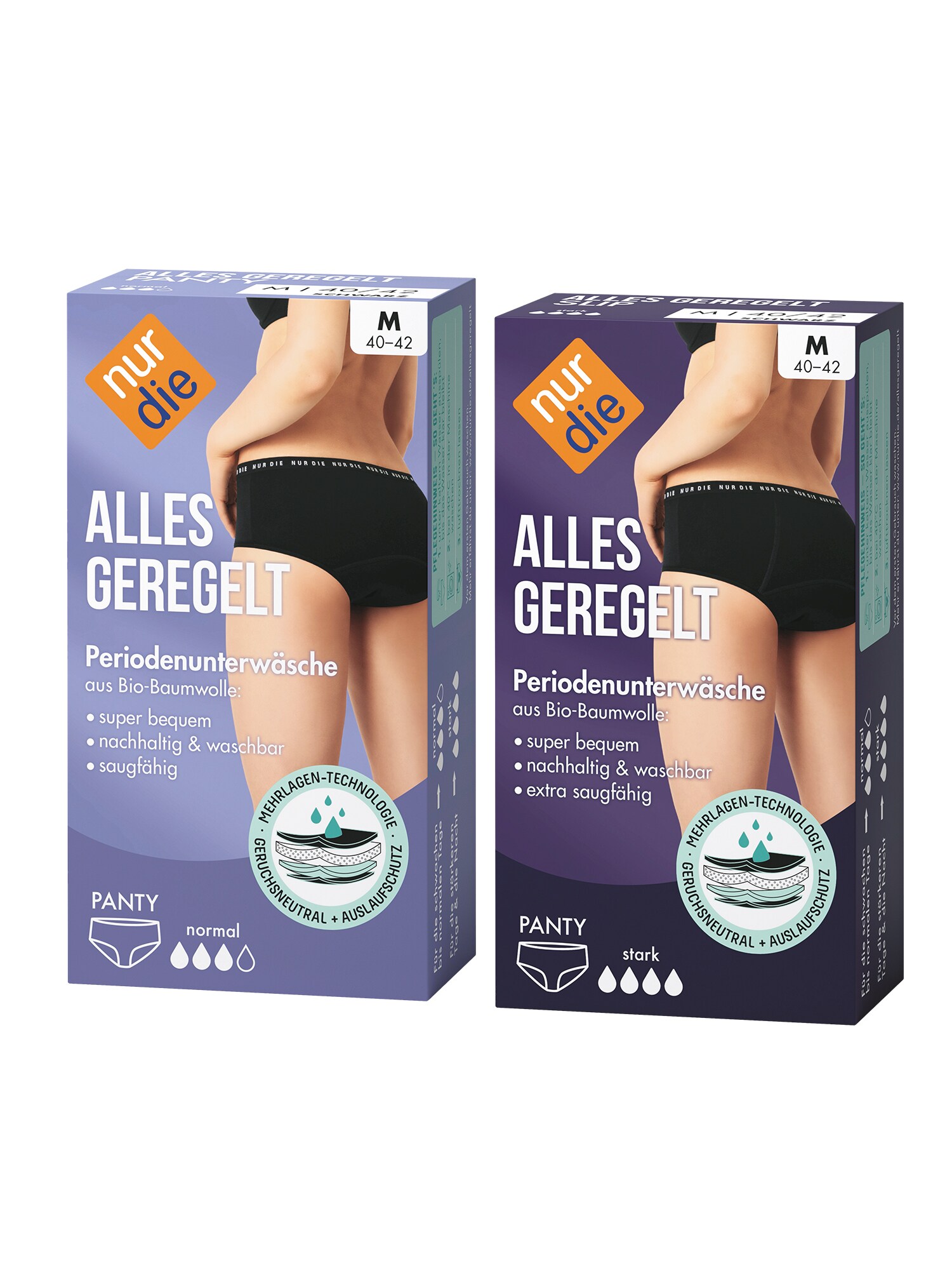 NUR DIE Damen Perioden-Panty Alles Geregelt Set Tag + Nacht 2er Pack