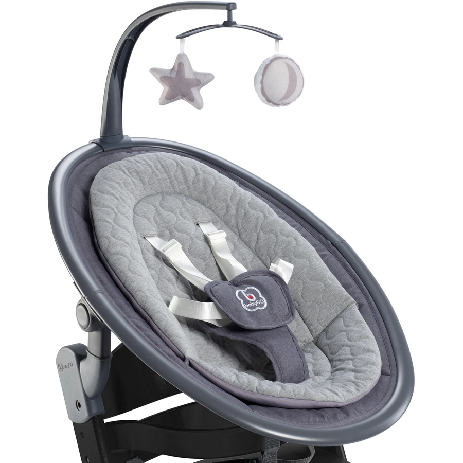 babyGO Hochhstuhl-Set Newborn Family Black  Grey