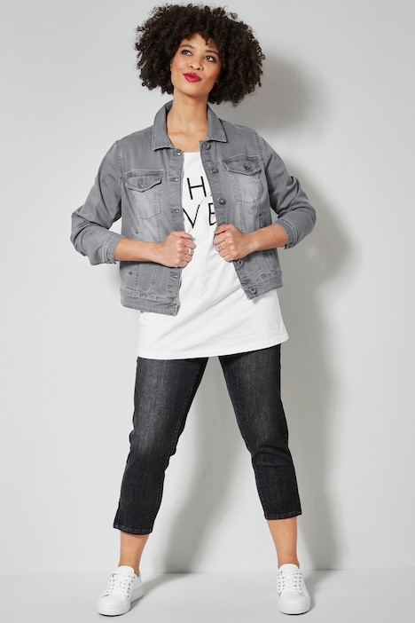 7/8-Jeans, Slim Fit, 5-Pocket, Saumzipper