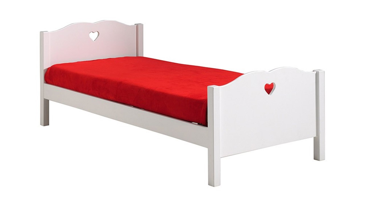 Bed Amori met slaaplade wit