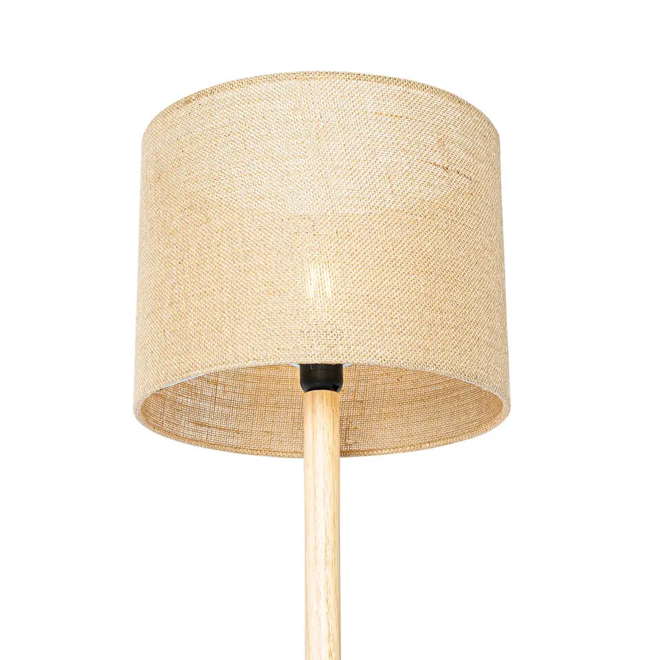 Qazqa vloerlampen mels crème e27