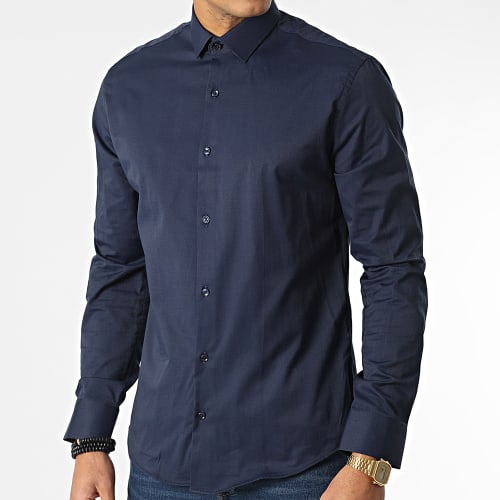 Chemise Manches Longues Y3687 Bleu Marine