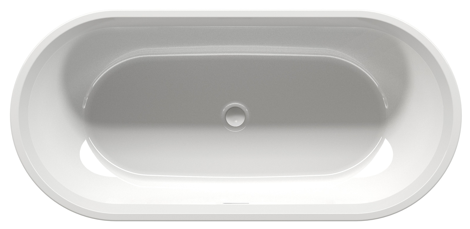 Riho Inspire vrijstaand bad 160x75cm wit glans met chromen overloop