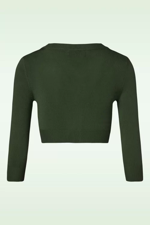 Mak Sweater Shela cropped vest in jagersgroen