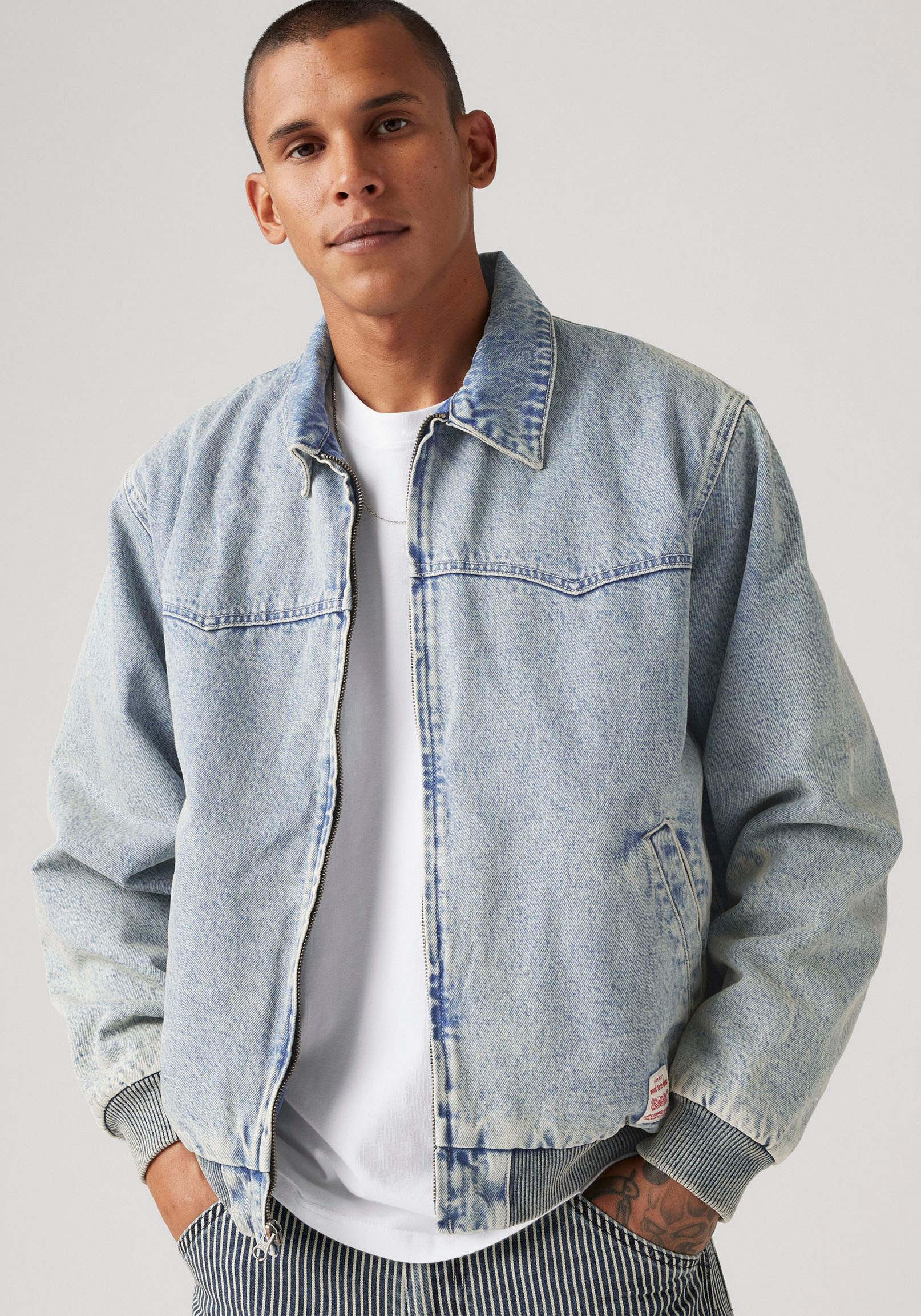 Levi's® Jeansjacke mit Rippbündchen