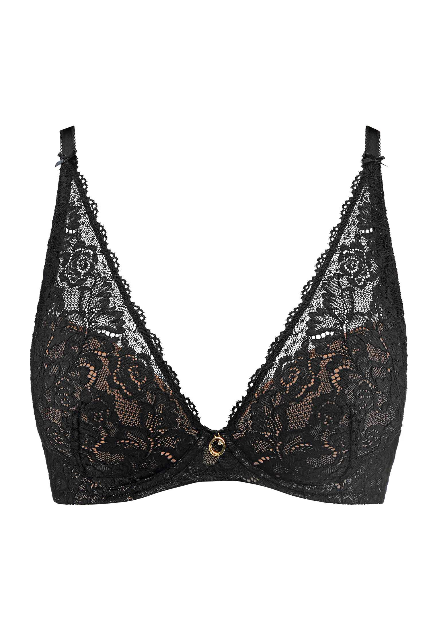 ROSESSENCE - Soutien-gorge plunge foulard | Noir