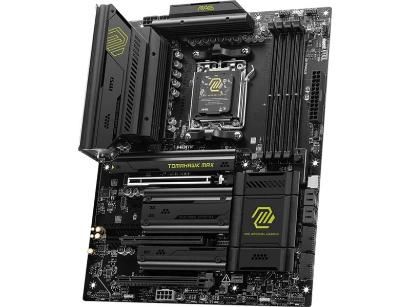 MSI Mainboard MAG B850 TOMAHAWK MAX WIFI MSI MAG B850 TOMAHAWK MAX WIFI Motherboard AMD B850 Sockel AM5 ATX
