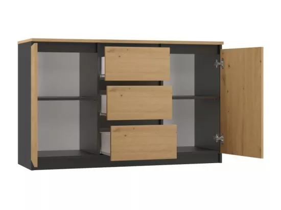 Malwa 2D3S/BA Commode ARTISAN EN ANTRACITE