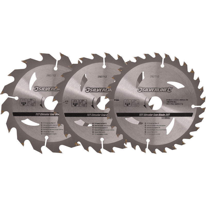 HM cirkelzaagbladen 150x20mm 16/12,7mm