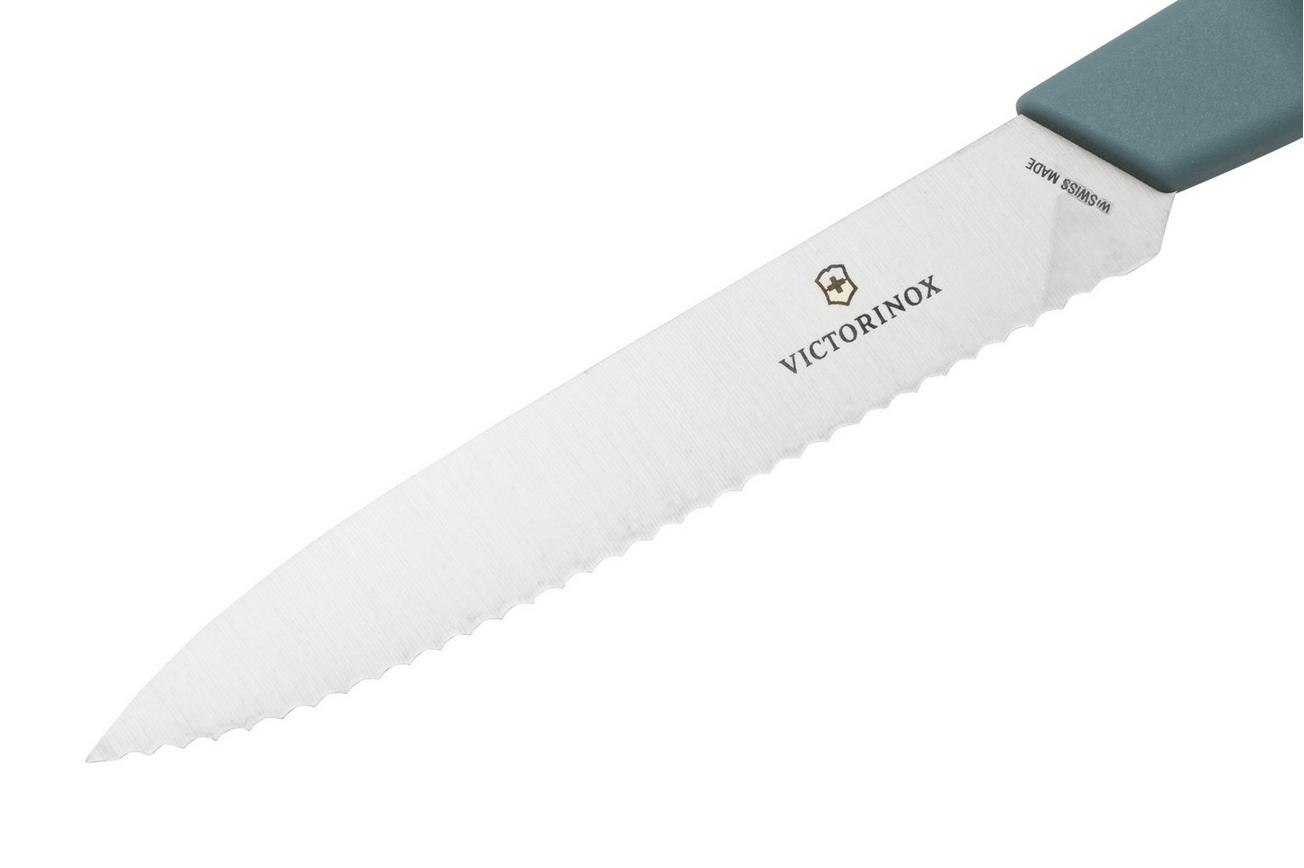 Victorinox Swiss Modern 6.9006.10W21 gekarteld groentemes 10 cm, aronablauw