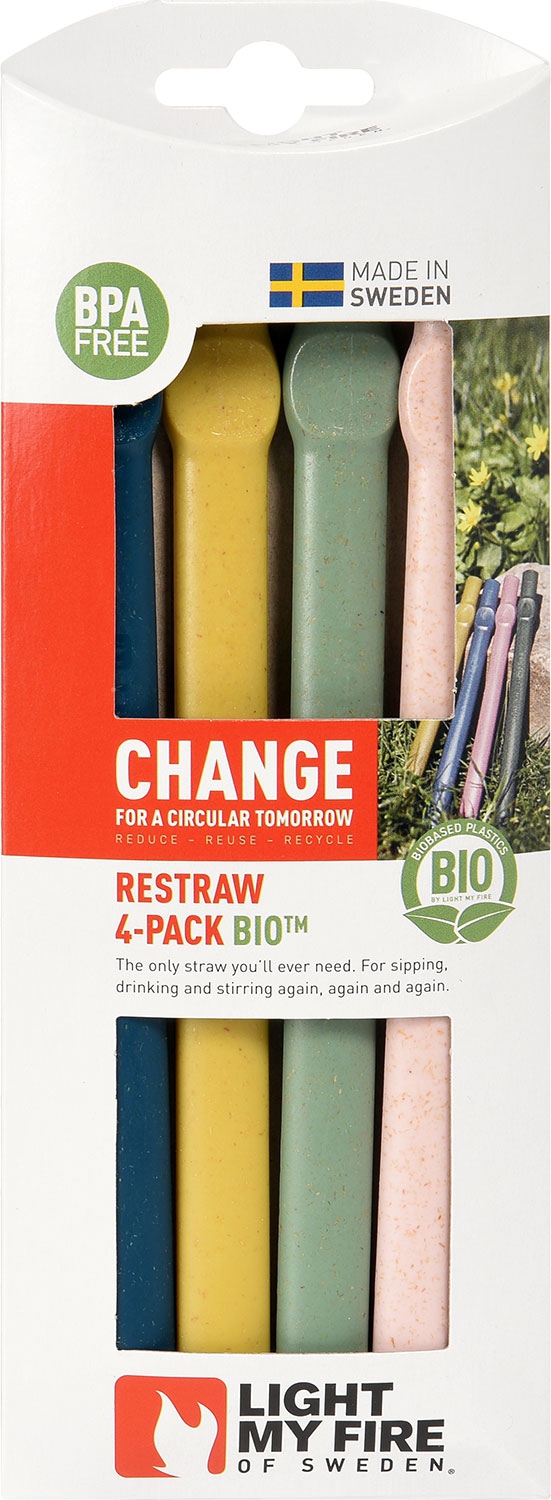 LightMyFire ReStraw Trinkhalme aus Bioplastik (4er Set)