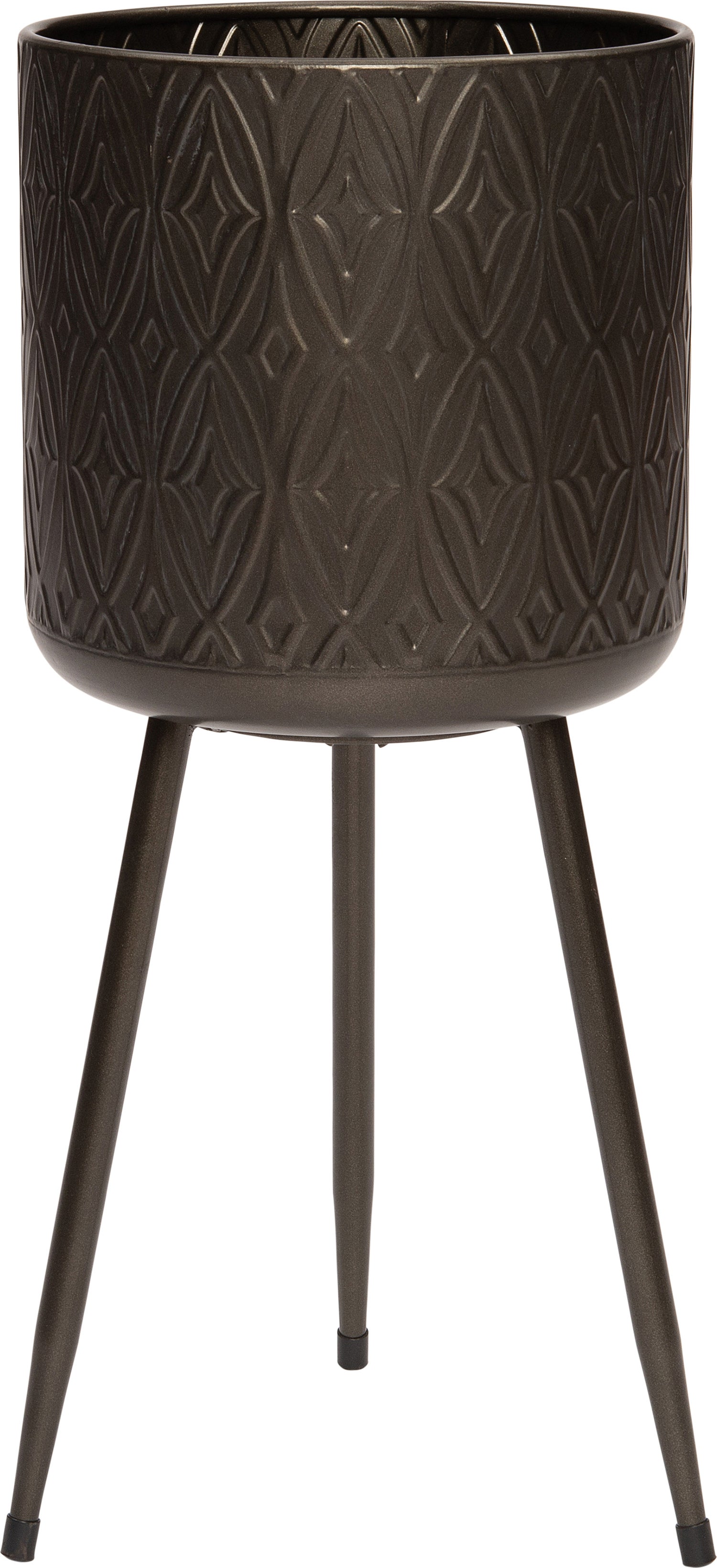 Intratuin bloempot op poten Eliza zwart D 25 H 50 cm