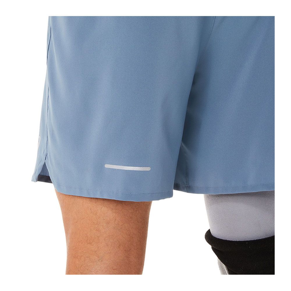 Asics ROAD 7IN - Short Homme steel blue