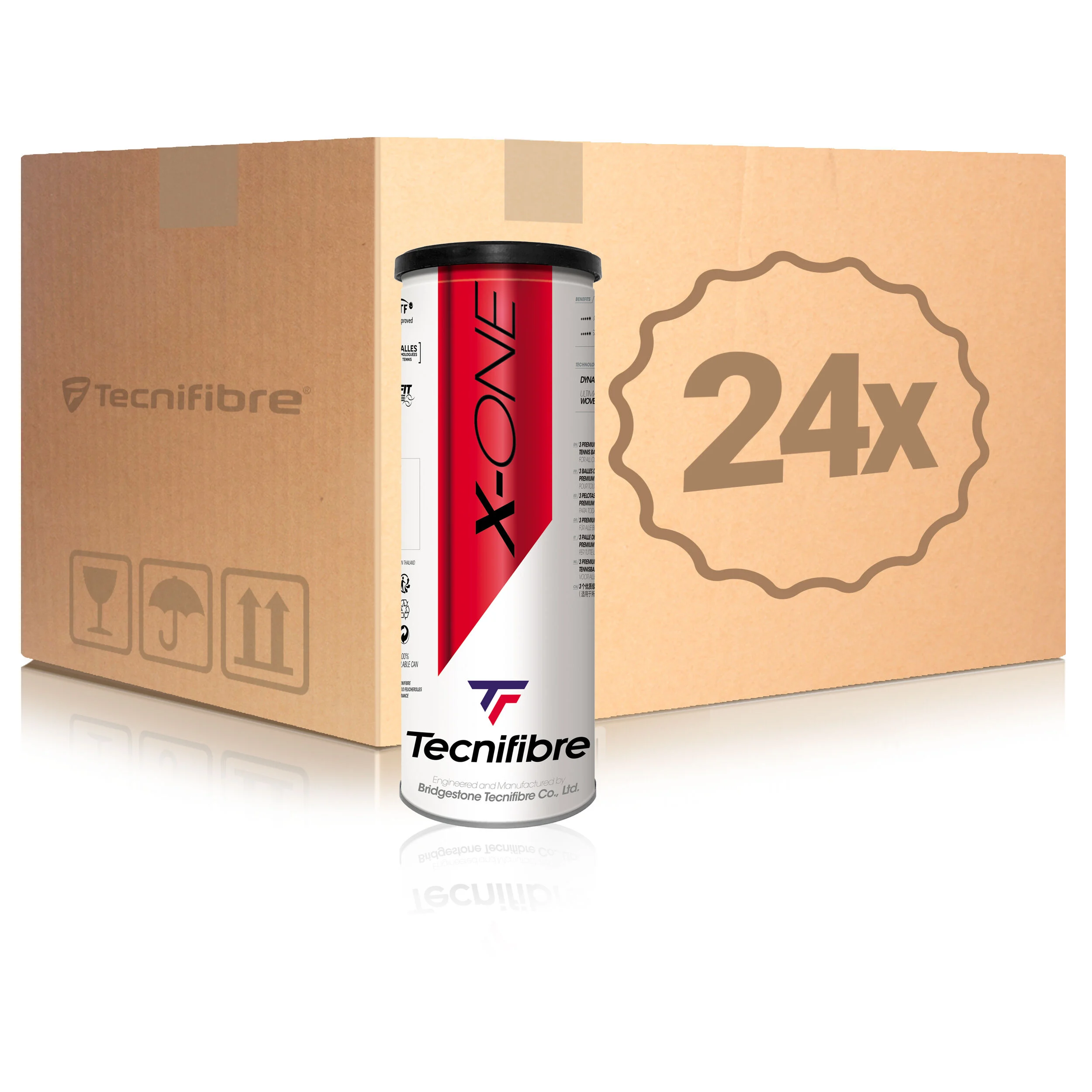 Tecnifibre X-One 24 Tubes De 3 En Carton