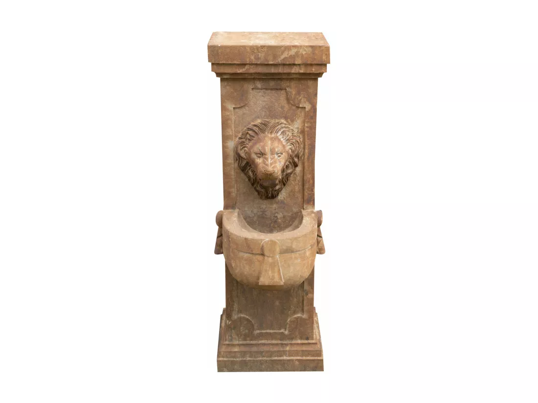 BISCOTTINI Fontaine - Mur en Pierre - Décorative - Fontaine de Jardin - Extérieur - Fontaine Murale - Décoration Murale - Décoration de Jardin - 40x59x125cm