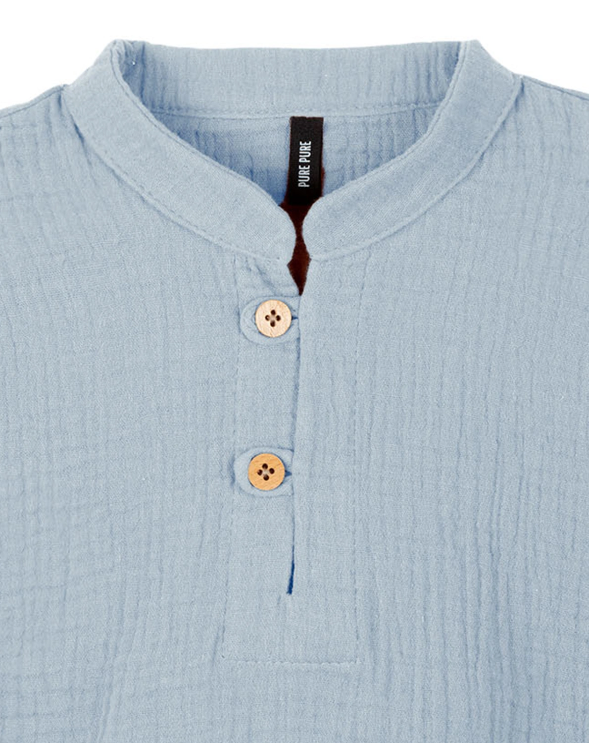 Mull-Hemd SOMMER in lightblue