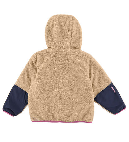 Viking Fleecejacke - Umkehrbar - Playtime - Plum/Beige