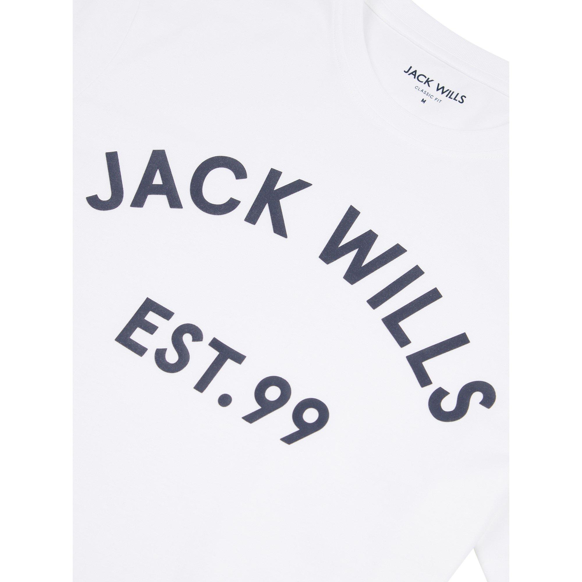 Jack Wills JW Logo Print T Shirt Mens