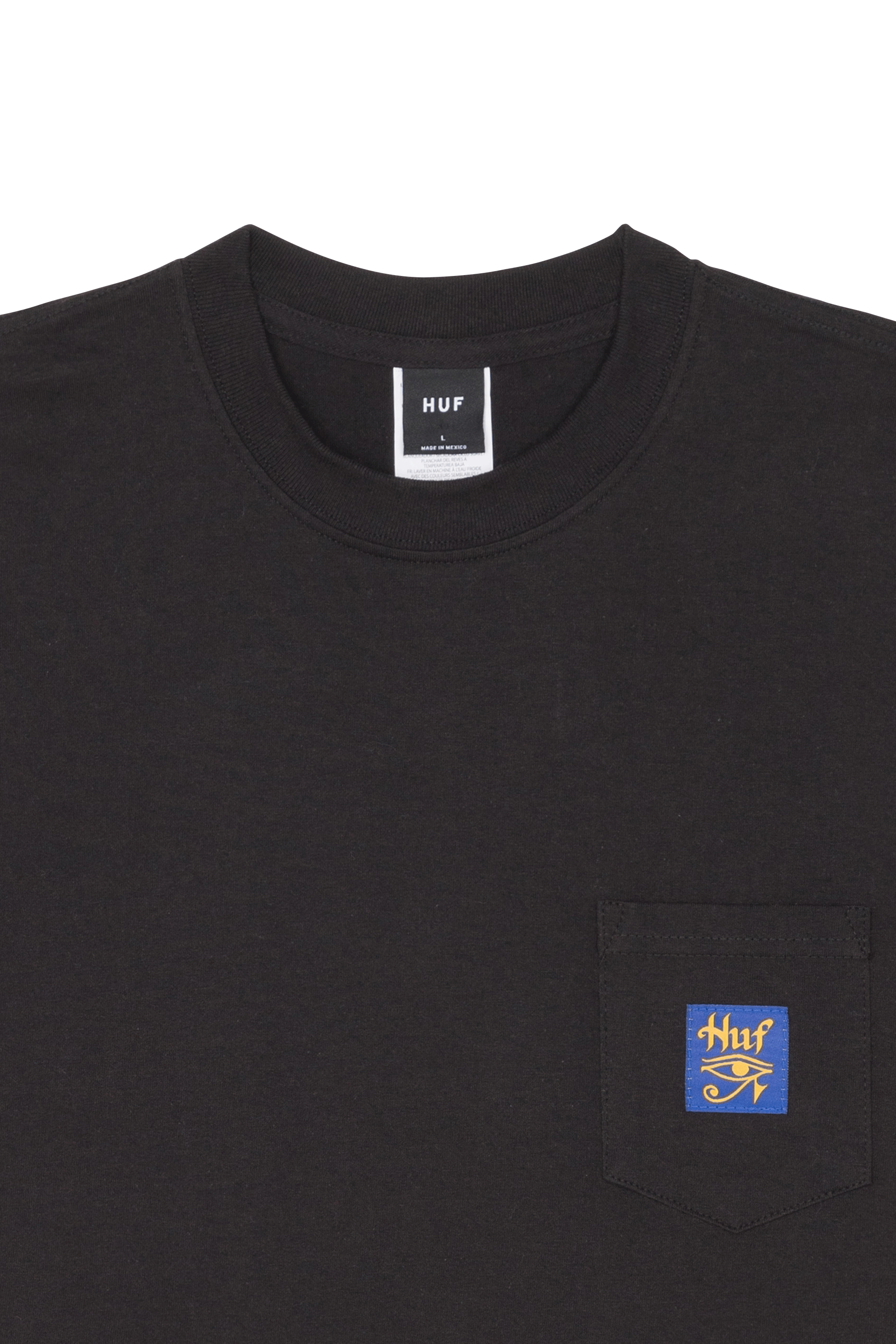HUF T-shirt  HORUS SS POCKET TEE Noir