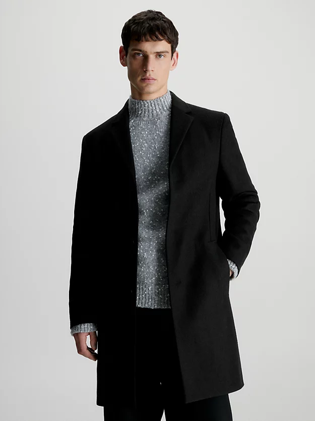 Casaco em mistura de lã e cashmere