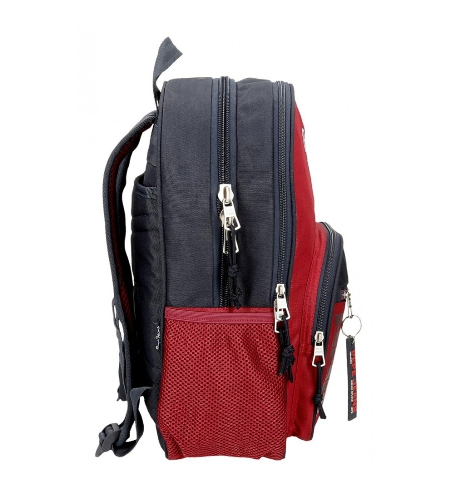 Pepe Jeans Mochila escolar dos compartimentos Pepe Jeans Clark 40cm rojo