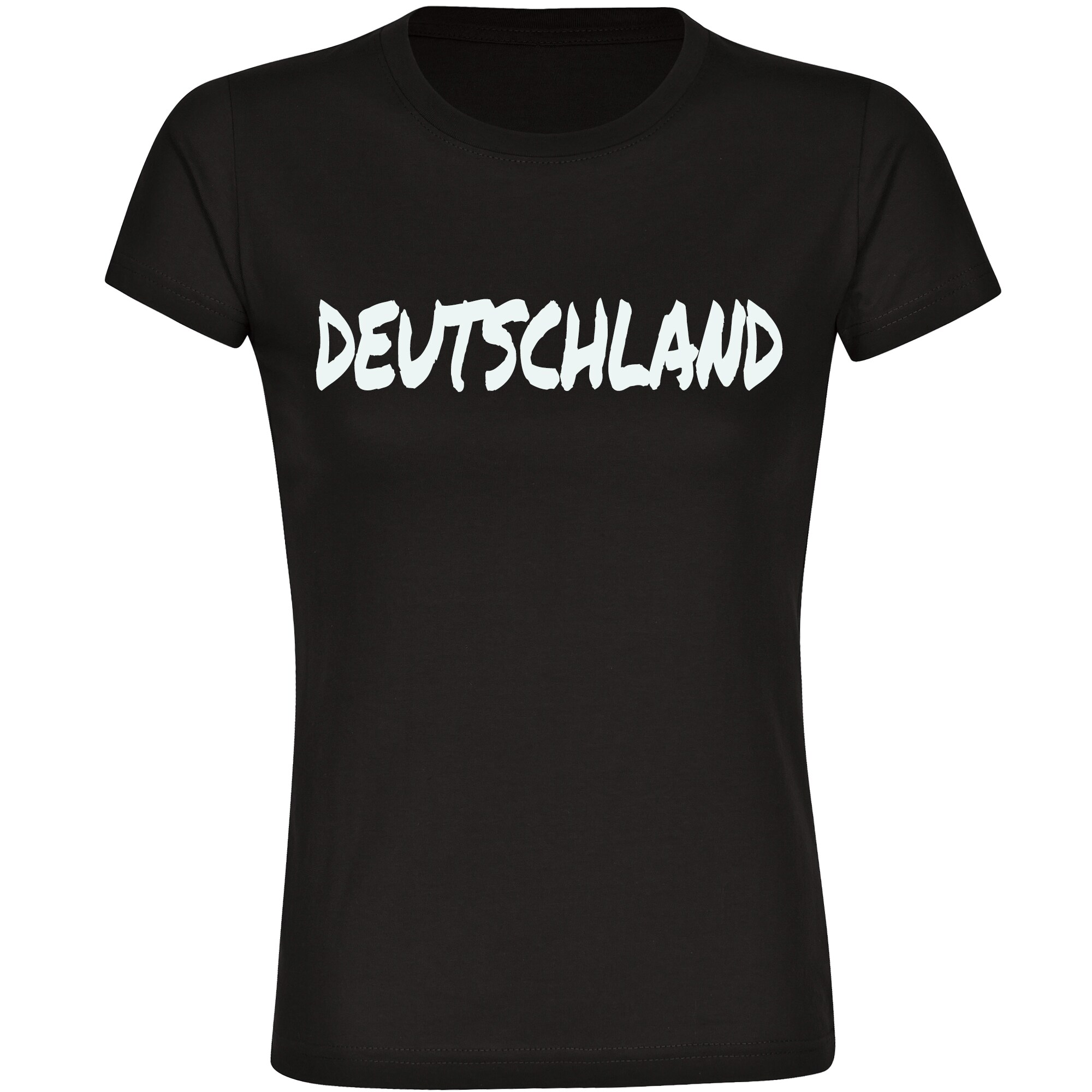 multifanshop® Damen T-Shirt - Deutschland - Textmarker - Druck weiß
