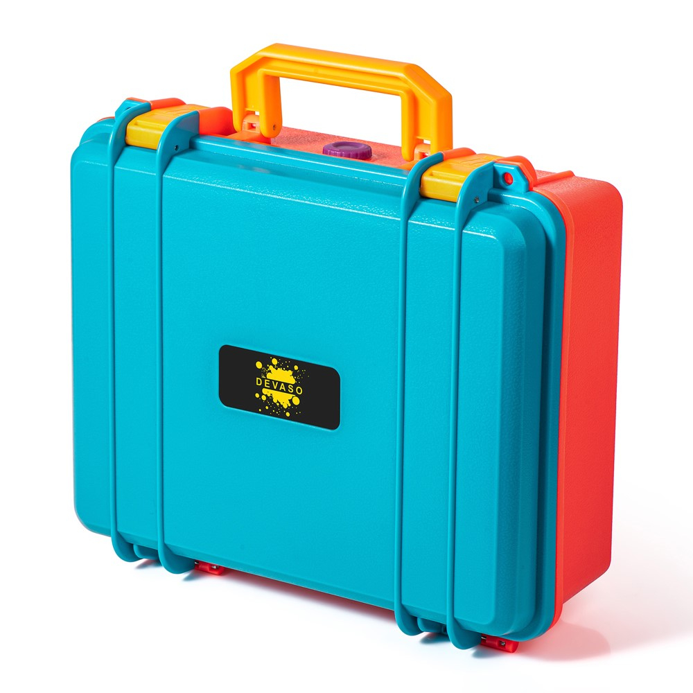 (28x22cm) Reise Box / Reise Koffer Hartschale mit Griff für Nintendo Switch / OLED / Lite und Zubehör - Rot / Blau