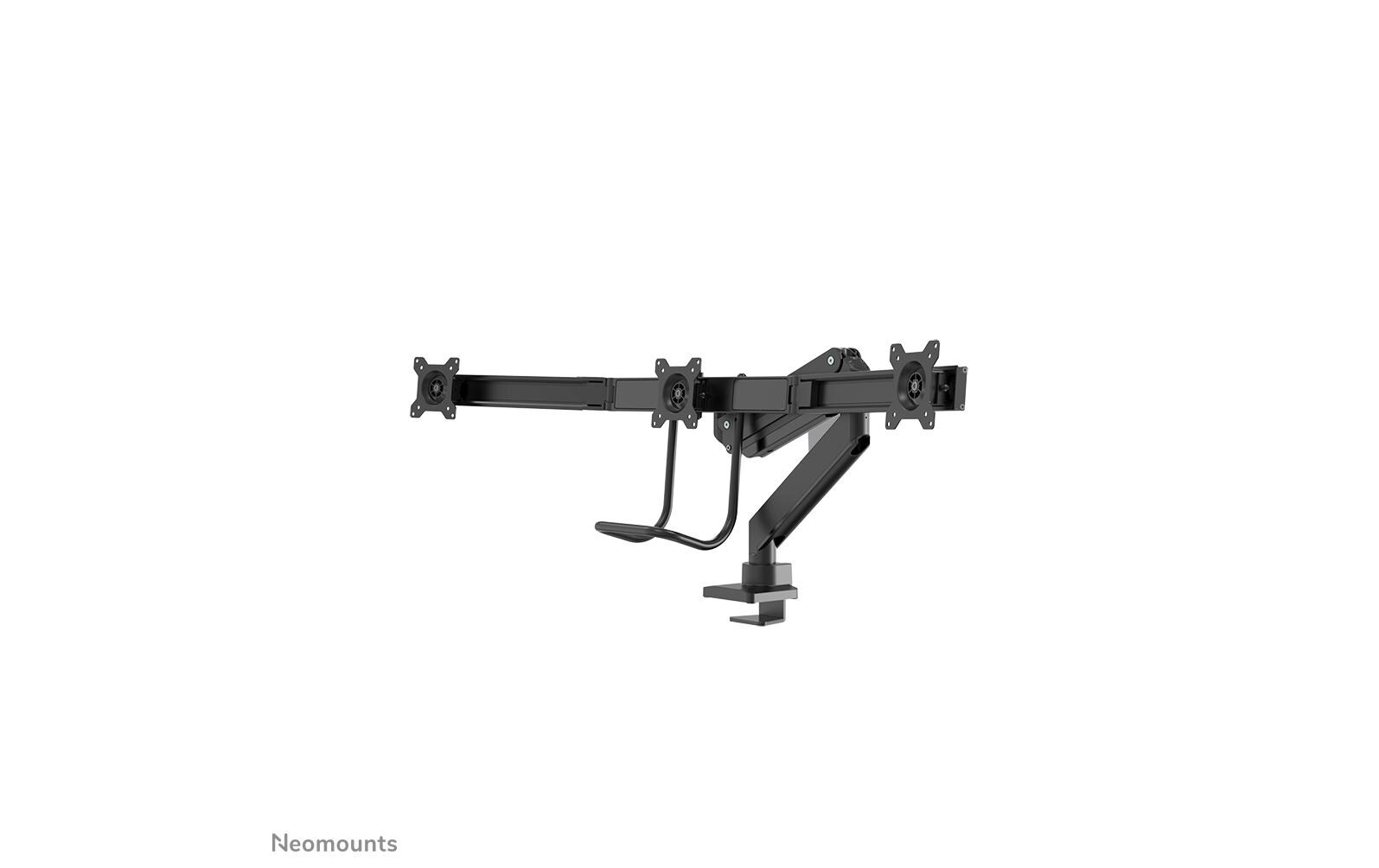 Tischhalterung NM-D775DX3 bis 18 kg – Schwarz<br>Neig-, Schwenk- und Drehbare Halterung für drei Flachbildschirme bis 27