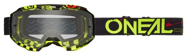 Masque O'Neal B-10 Attack Noir/Jaune Ecran Clear