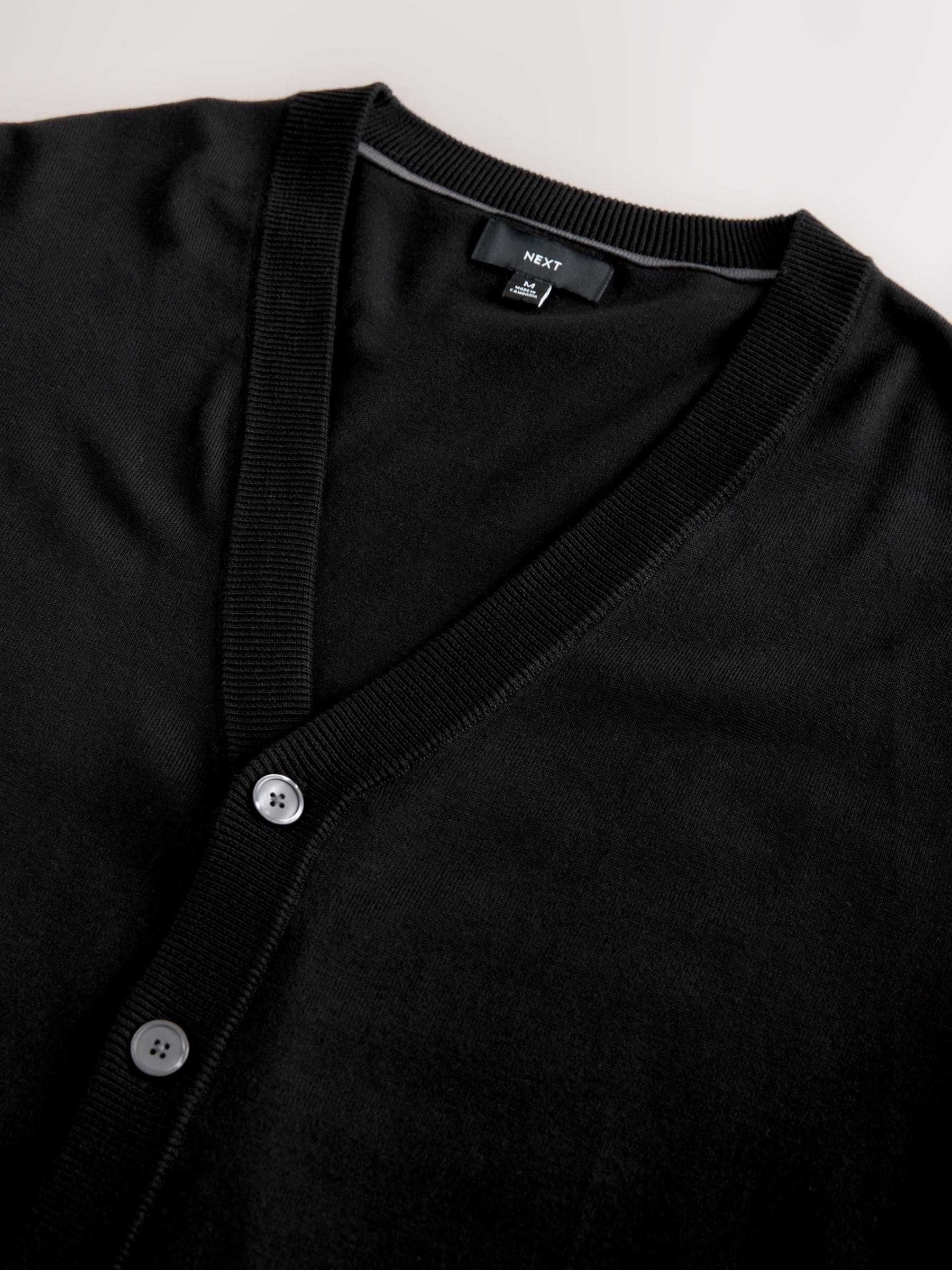 Zwart - Regular-fit vest met hoog katoengehalte