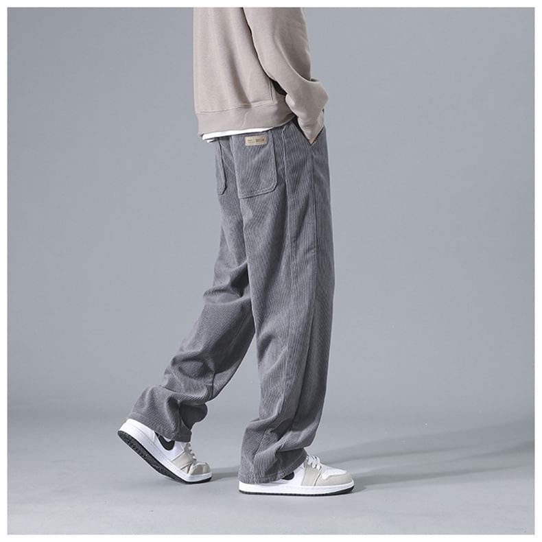 Lingaris - Mid Rise Plain Loose Fit Broek