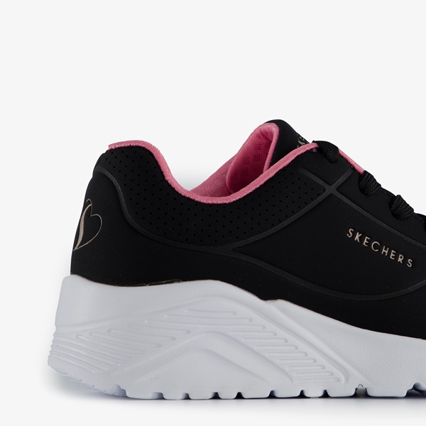 Skechers Uno Lite meisjes sneakers zwart