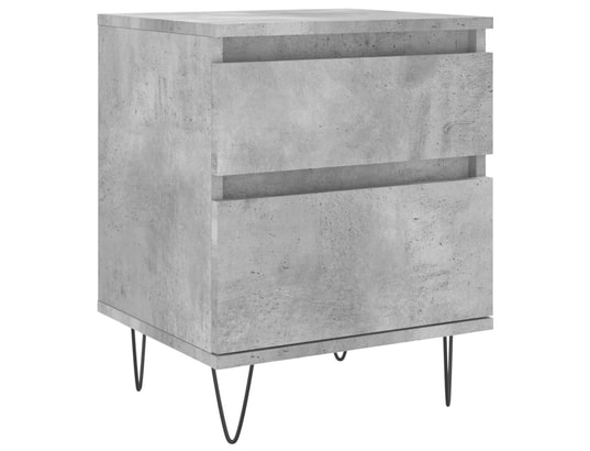 VIDAXL - Tables de chevet 2 pcs gris béton 40x35x50 cm bois d’ingénie...