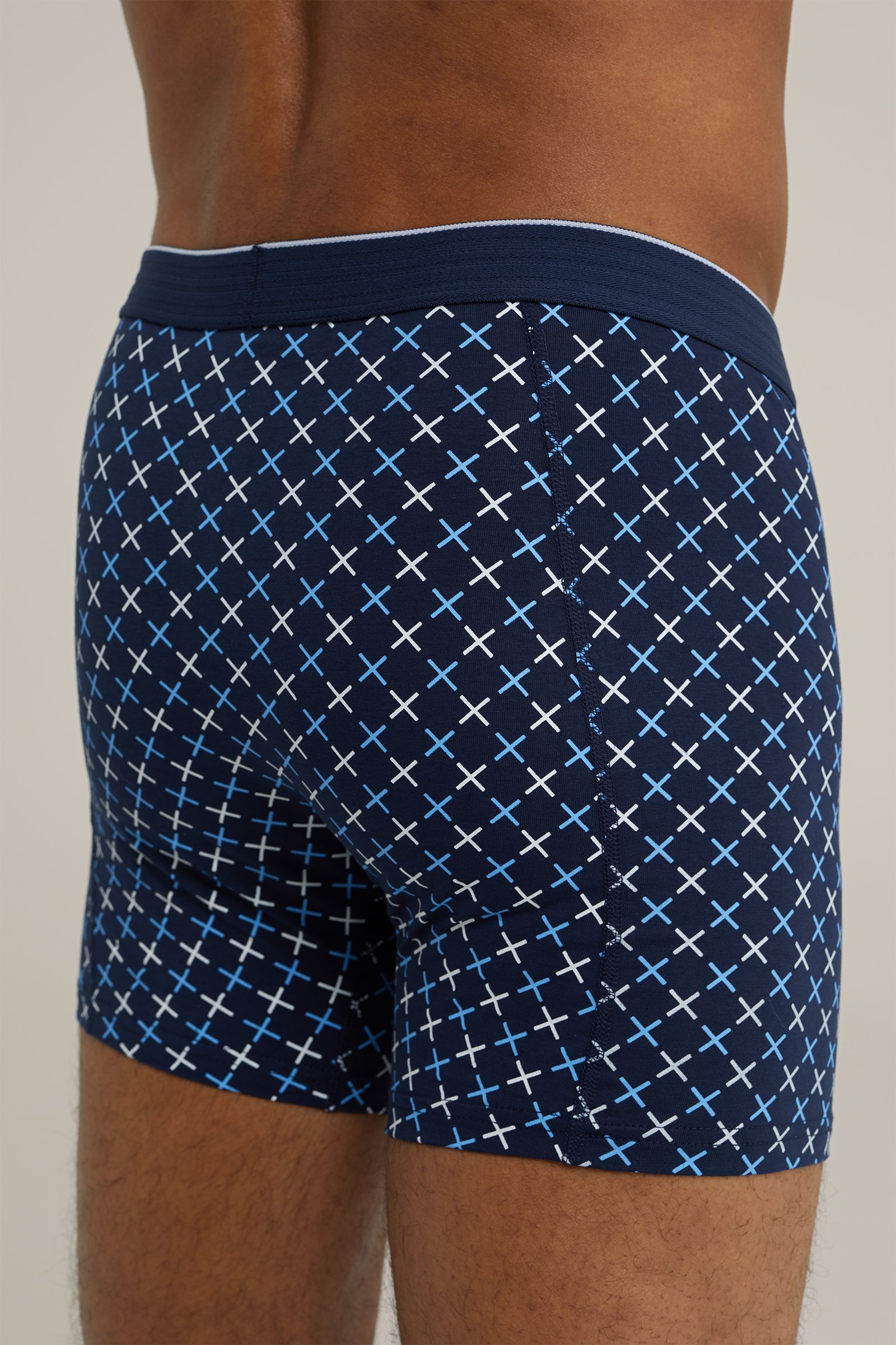 boxershort met dessin WE Fashion Donkerblauw