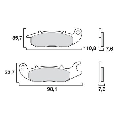 Plaquettes de freins Brembo Organique avant