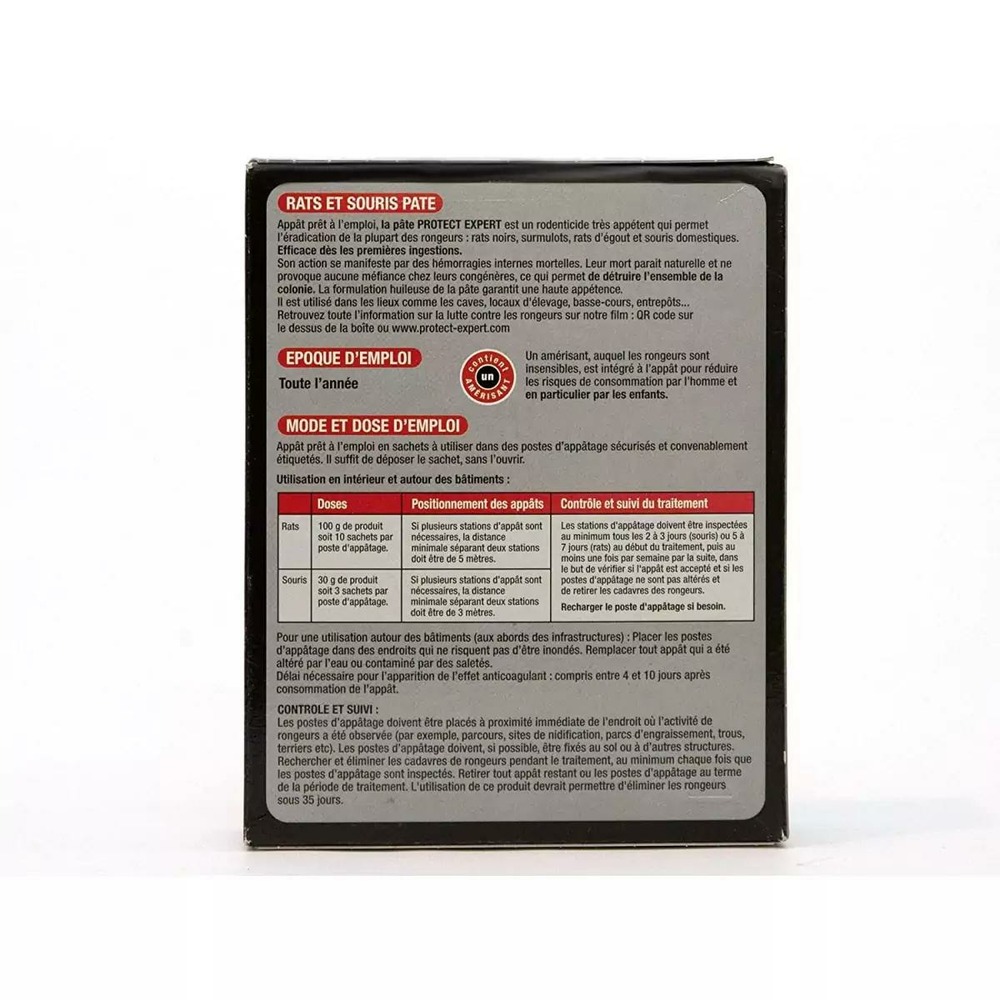 Protect expert rats et souris pâte en sachet 15 x 10 grs