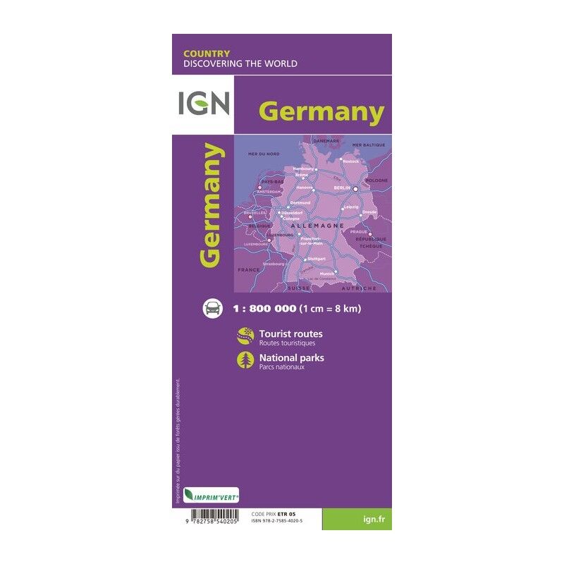 Allemagne - Carte topographique